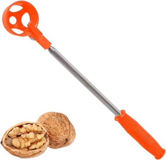 Eier Verzamelaar - Notenraper Fruitplukker - Tuinieren Efficiëntie - Telescopisch Verstelbaar - Tot 195 cm - Oranje