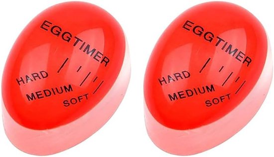Eiertimer - 2 stuks - kleur veranderende eiertimer - herbruikbare veilige kookgereedschap voor gekookte eieren en eierdopjes voor thuis ontbijt koken van Merkloos	