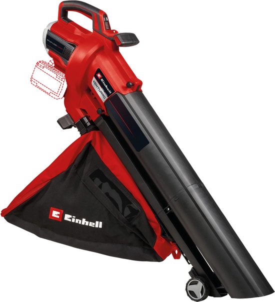 Einhell Accu Bladblazer/-zuiger VENTURRO 36/240 Li Solo - Power X-Change - 36 V/Li-ion - Blaassnelheid: 240 km/h - 45 L opvangzak - Hakselfunctie: 10:1 - Excl. accu en lader van Einhell