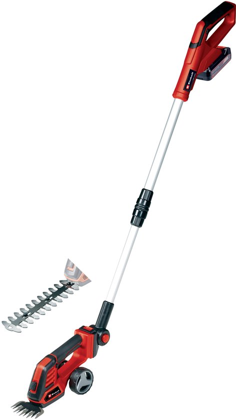 Einhell Accu Gras-/Heggenschaar GE-CG 18/100 Li T Kit - Power X-Change - 18 V/Li-ion - Knipbreedte grasschaar: 10 cm - Snoeibreedte heggenschaar: 20 cm - Incl. 2.5 Ah Accu en 1x lader van Merkloos	