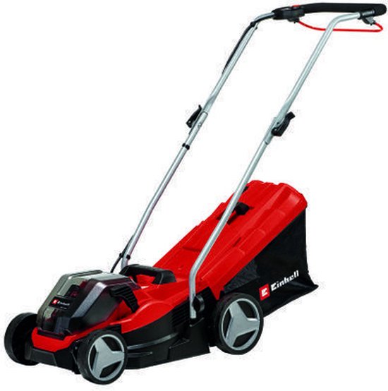 Einhell Accu Grasmaaier GE-CM 36/33 Li Kit - Power X-Change - 36 V/Li-ion - Maaibreedte 33 cm - Aanbevolen gazonoppervlakte: tot 250 m² - 30 L opvangbak - Maaihoogte: 25-65 mm - Incl. 2x 2.5Ah accu + 2x oplader van Einhell