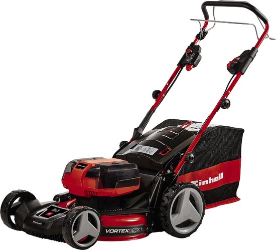 Einhell Accu Grasmaaier GP-CM 36/47 S HW Li Kit - Power X-Change - 36 V/Li-ion - Maaibreedte: 47 cm - Aanbevolen gazonoppervlakte: tot 700 m² - Zelfrijdend - Mulching functie - Incl. 4x 4,0 Ah accu en 2x Twincharger van Einhell