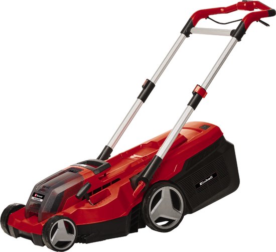 Einhell Accu Grasmaaier RASARRO 36/38 Li Kit - Power X-Change - 36 V/Li-ion - Maaibreedte 38 cm - Aanbevolen gazonoppervlakte: tot 450 m² - 45 L opvangbak - Maaihoogte: 25-75 mm - Mulching functie - Incl. 2x 4.0Ah + 1x DUO-lader van Einhell