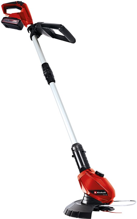 Einhell Accu Grastrimmer GE-CT 18 Li Kit - Power X-Change - 18 V/Li-ion - Maaidiameter: 24 cm - Draaibare en kantelbare motorkop - Bloembeschermer - Incl. 2,5 Ah Accu en lader