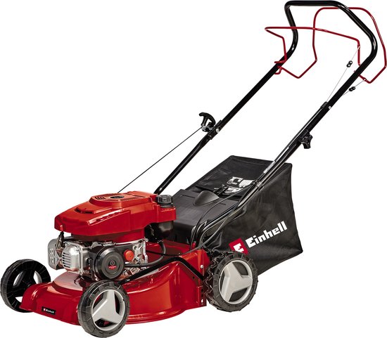 Einhell Benzine Grasmaaier GC-PM 40/2 S - 132 cm³ - 2 kW - 4-takt - Maaibreedte: 40 cm - Aanbevolen gazonoppervlakte: tot 1000 m² - 45 L opvangbak - Maaihoogte: 25-75 mm van Einhell