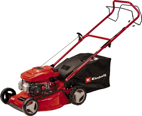 Einhell Benzine Grasmaaier GC-PM 46/5 S - 132 cm³ - 2 kW - 4-takt - Maaibreedte: 46 cm - Aanbevolen gazonoppervlakte: tot 1400 m² - 65 L opvangbak - Maaihoogte: 25-80 mm
