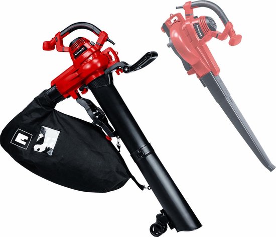 Einhell Elektrische Bladblazer/-zuiger GC-EL 3000 E - 3000 W - Blaas-/zuigfunctie - 45 L opvangzak - Blaassnelheid: 300 km/u - Hakselfunctie: 15:1 van Einhell