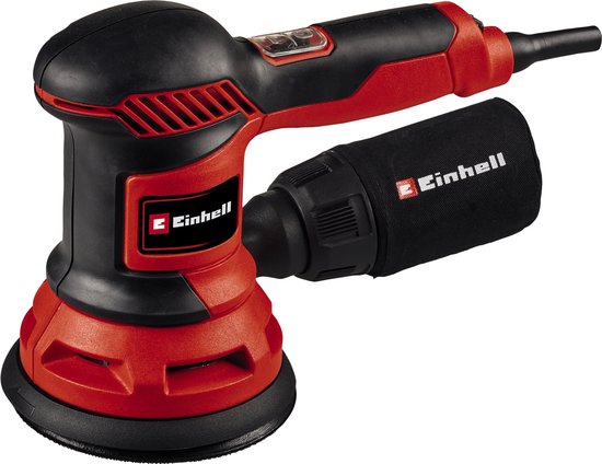 Einhell Elektrische Excentrische Schuurmachine TC-RS 425 E - 425 W - Schuuroppervlak: Ø 125 mm - Elektronische snelheidsregeling - Incl. 3x schuurvellen van Einhell