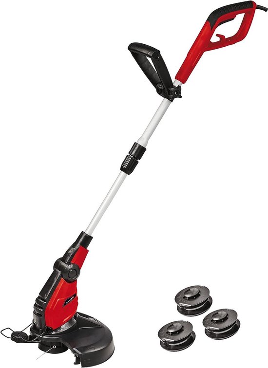 Einhell Elektrische Grastrimmer GC-ET 4530 Set - 450 W - 30 cm maaibreedte - dubbele lijnspoel - motorkop verstelbaar - volautomatische draadtoevoer - bloem-plantenbeschermer - incl. 3x draadspoelen - kopen van Einhell