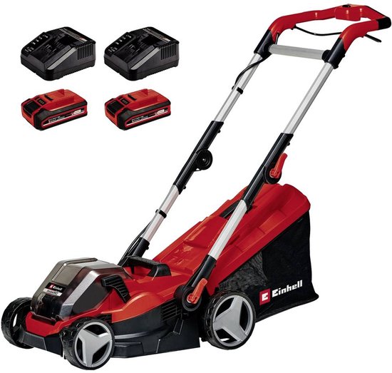Einhell RASARRO 36/34 (2x3,0Ah) Power X-Change Grasmaaier Accu In hoogte verstelbare greep met klapfunctie, Incl. 2 acc van Einhell