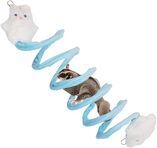 Elastische klimtouwen - Sugar Glider - hangend veerspeelgoed met metalen haken voor ratten - vogels - honingzakken - fretten - eekhoornhamsters - enz. van Flamingo's Shop