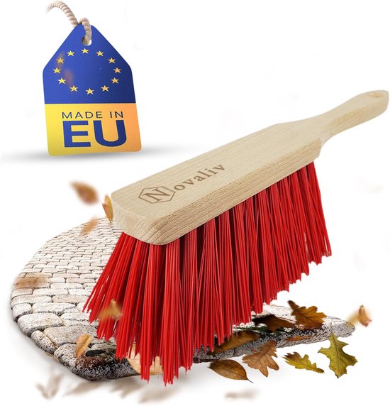 ELASTON Handbezem Buitenbezem Houten veegmop Industriële handbezem Auto sneeuwbezem Houten handborstel Handbezem Grove handbezem Campingbezem Luifel Tapijt Caravan Handbezem Straat van Merkloos	