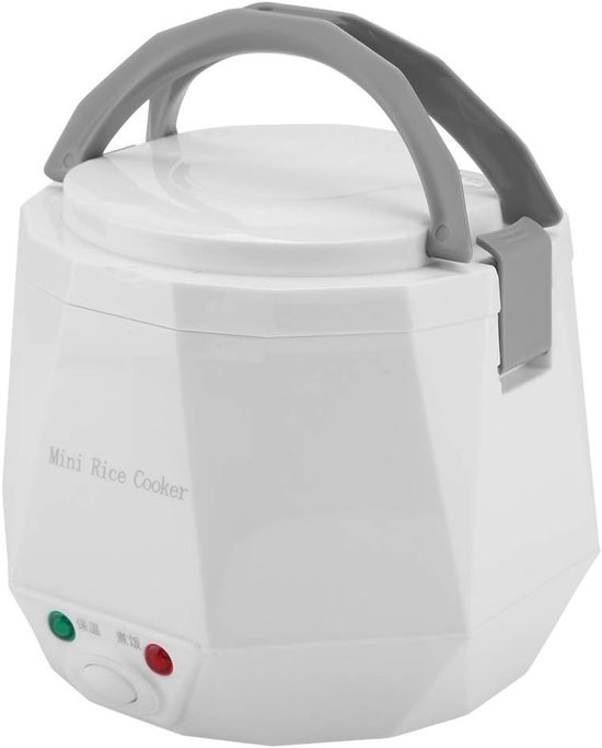 Electric Lunch Electric Lunch 1.3L 12V 100W Electric Mini Rice Cooker Removable Food Grade for Main Car Truck Outdoor (White) van Merkloos	