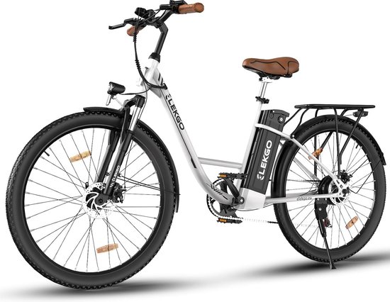 ELEKGO Elektrische Fiets EG31 - 28 Inch City Commuter EBike met Afneembare 36V 12Ah Lithium Batterij - Mountain E-Bike met 250W Motor - Damesfiets - 7 Versnellingen - IP54 Waterdicht van ELEKGO