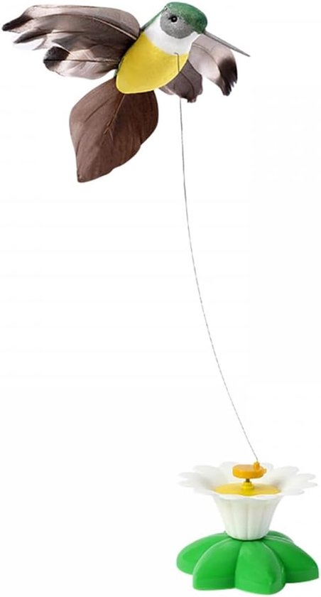 Elektrisch kattenplagen speelgoed - 360° draaibare kattenvlinder - interactieve staaf - stalen draden - automatisch kattenspeelgoed voor katten - kittens - spelen - achtervolging - angstverlichting van Merkloos	