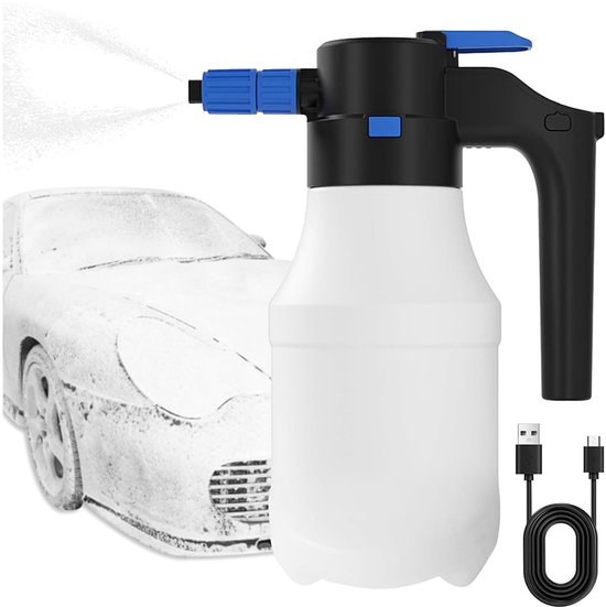 Elektrische Autoschuimspuit - Sprayflacon - Schuimpistool - Foam Sprayer - 1.5L - Autowasgereedschap