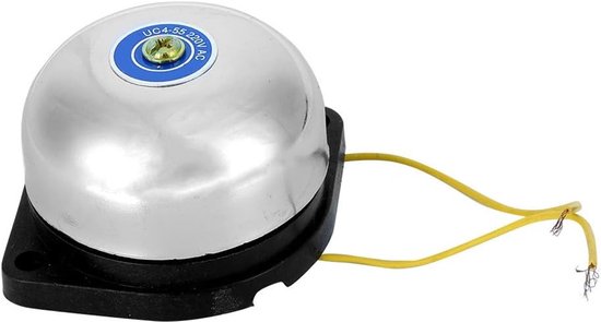 Elektrische Bel van Roestvrij Staal - Dubbele Spoelen 220V - 5W Geluidssignaal - Binnenslagtype Zonder Vonkbel van Merkloos	