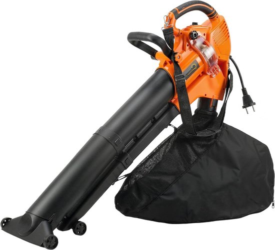 Elektrische Bladblazer - Tuin Stofzuiger - Gazon Onderhoud - 3-in-1 Functie - 40 Liter Zak - Oranje