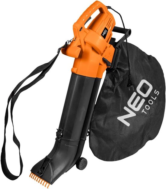 Elektrische Bladzuiger - Tuinstofzuiger Bladblazer - Tuin Schoonmaken - Zuig Blaas Haksel - 45 Liter Zak - Oranje