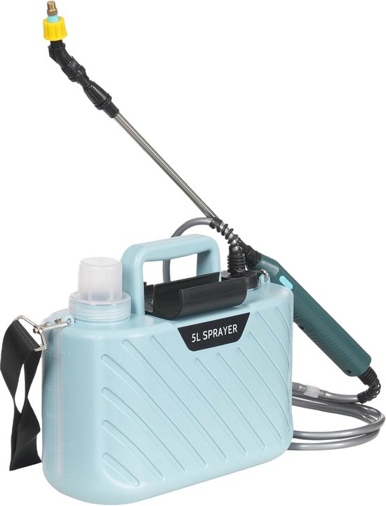 Elektrische Drukspuit 5 Liter - Baterij Aangedreven Tuinsproeier met Verstelbare Sproeistang en USB Oplaadpoort