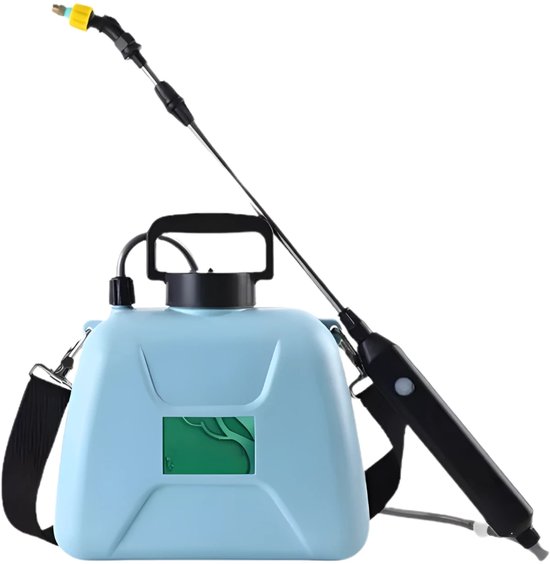 Elektrische drukspuit - Draagbare plantensproeier met spuitpistool en USB-oplaadbare accu - Blauw, 8 L tuinirrigatie en verneveling