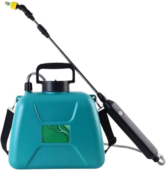 Elektrische drukspuit - Draagbare plantensproeier met spuitpistool en USB-oplaadbare accu - Groen, 8 L tuinirrigatie en verneveling