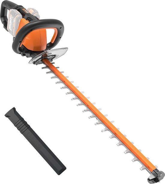 Elektrische Dubbele Snijmessen Voor Gelijkmatige Sneden - 40 V - Heggenschaar Zwart Zilver Oranje Heggenschaar van VONROC