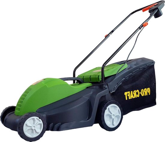 Elektrische Grasmaaier - Duwmaaier Grasmaaier - Gazon Onderhouden - Krachtige 1800W Motor - 34 cm Maaibreedte - Zwart