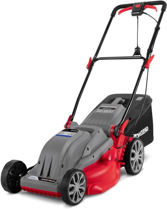 Elektrische Grasmaaier - Grasmaaier Elektrisch - Gazon Onderhouden - Zes Maaihoogtes - 44 cm Maaibreedte - Groen