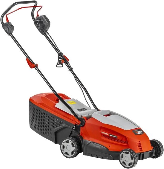 Elektrische Grasmaaier - Loopmaaier Duwmaaier - Gazon Onderhouden - Spatwaterdicht IPX4 - 32 cm Snijbreedte - Rood Zwart