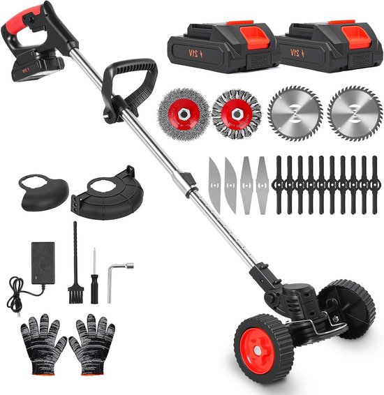 Elektrische grasmaaier - Snoer maaier - Gazon onderhoud - Compact ontwerp - 145 cm snijbreedte - Groen