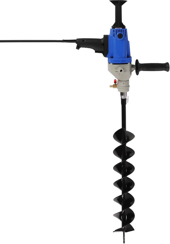 Elektrische grondboor 1900 W met boorbit 120 mm - professionele aardboor voor paal gaten en leidingen - krachtige grondboormachine met geborstelde motor