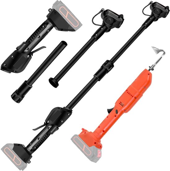 Elektrische grondhak met telescoopsteel, 20 cm werkbreedte, draadloze bodemlosser, onkruidsteker, tuinhark. van Merkloos	