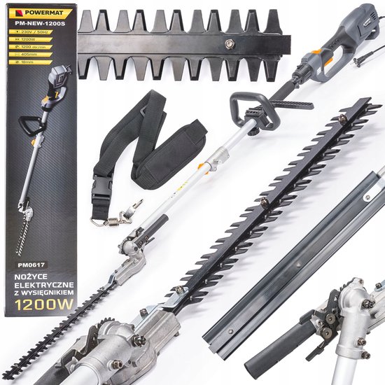 Elektrische Heggenschaar op steel 1200W - 40cm snijblad van Powerplus