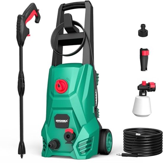 Elektrische hogedrukreiniger 1305 psi - Draagbare wasstraat met schuimtank voor auto, tuin en patio van DeWalt