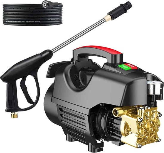 Elektrische Hogedrukreiniger - Krachtige Reiniger - Terrassen Reinigen - Verstelbare Sproeikop - 2300 PSI - Grijs