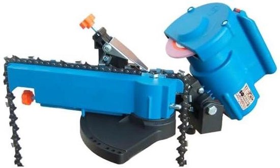 Elektrische Kettingslijper - Kettingzaag Slijper - Kettingen Scherp Maken - Automatische Toevoer - 100 mm Schijf - Grijs