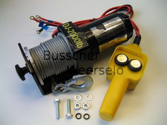 Elektrische Lier - 900KG - Electro - Brede spoel - 12V - Aanhangwagen - Aanhanger van VONROC