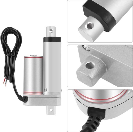 Elektrische lineaire actuator - 12VDC - JS-TGZ-U1 - Motor Lift - Duwstang met montagebeugels - Optionele slag 50mm/100mm/150mm/200mm/250mm/300mm/400mm/500mm van Merkloos	