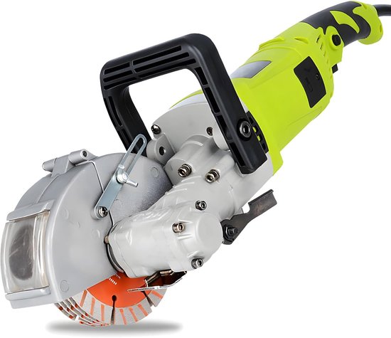 Elektrische Muurfrees - Sleufmachine Beton - Muur Groeven Zagen - Verstelbare Diepte Breedte - 4000W Vermogen - Groen