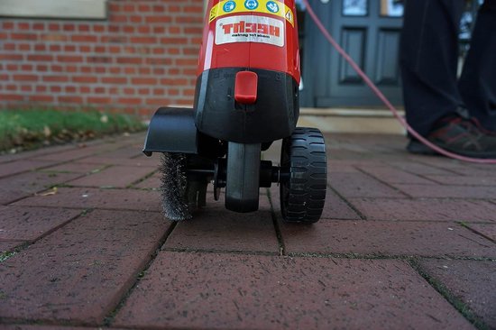 Elektrische onkruidborstel - Voegenreiniger terrasreiniger - Onderhoud tuinpaden - 2-in-1 apparaat - 550 Watt - Zwart