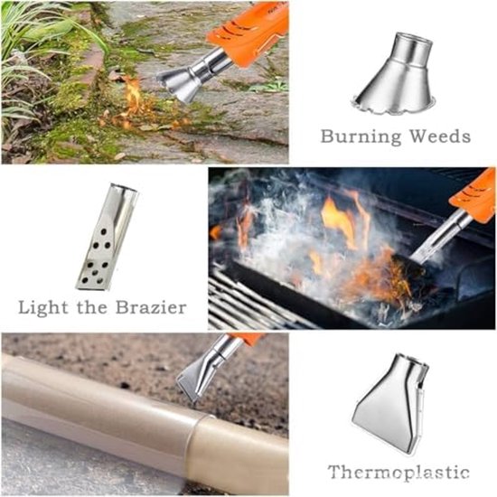 Elektrische onkruidbrander 2000 W met instelbare temperatuur voor tuin en terras