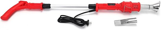 Elektrische Onkruidbrander - Hete Lucht Brander - Onkruid Verwijderen - Twee Temperatuurstanden - 2000W Vermogen - Rood