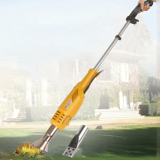 Elektrische Onkruidbrander - Onkruidverdelger Thermische Stok - Terras Oprit Reinigen - Inclusief 2 Mondstukken - 6ft Netsnoer