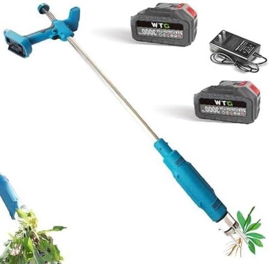 Elektrische Onkruidtrekker - Accu Wortelverwijderaar - Gazon Onderhoud - Staand Design - 1.54 kg - Blauw