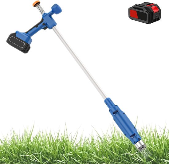 Elektrische Onkruidtrekker - Onkruidverwijderaar Staand - Gazon Onderhouden - Driehoekige Klauwen - 98 cm - Grijs van Merkloos	