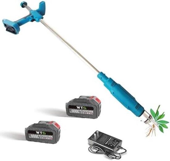 Elektrische Onkruidtrekker - Staande Onkruidverwijderaar - Tuin Onderhouden - 3 Klauwen Stalen Kop - 102 cm - Zilver