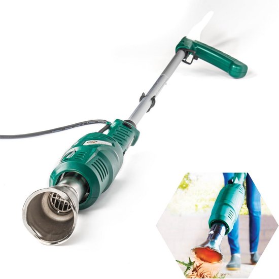 Elektrische Onkruidverdelger - Onkruidbrander Hitte - Onkruid Verwijderen - Chemievrij Werken - 7x7x95cm - Groen