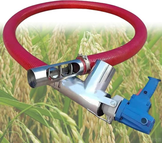 Elektrische Pellettransporteur - Graanstofzuiger Worm - Materiaal Verplaatsen - Flexibele Hoge Slang - 35 Meter - Zilver