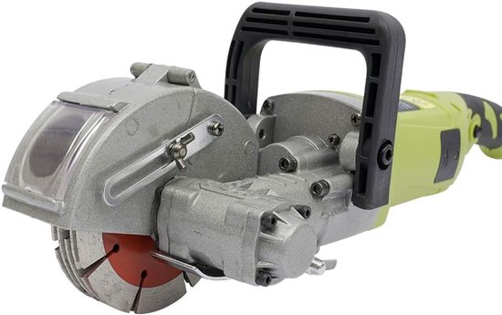 Elektrische Sleuffrees - Wandfrees Muurfrees - Sleuven Frezen - Krachtige 4000W Motor - Instelbare Diepte Breedte - Groen Zilver